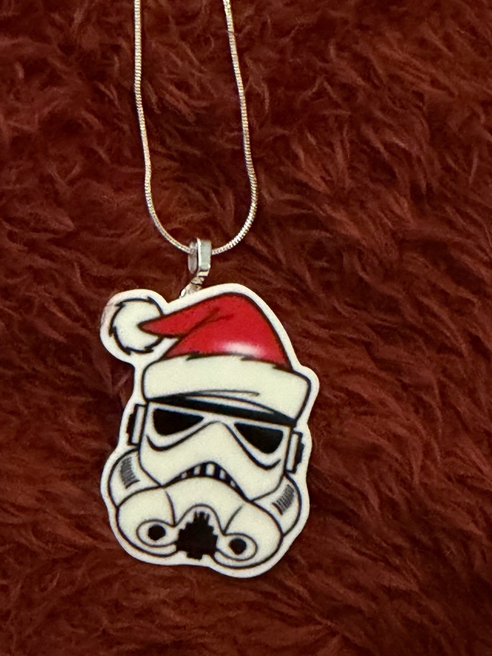 Red and White Stormtrooper Santa Necklace - Accessories